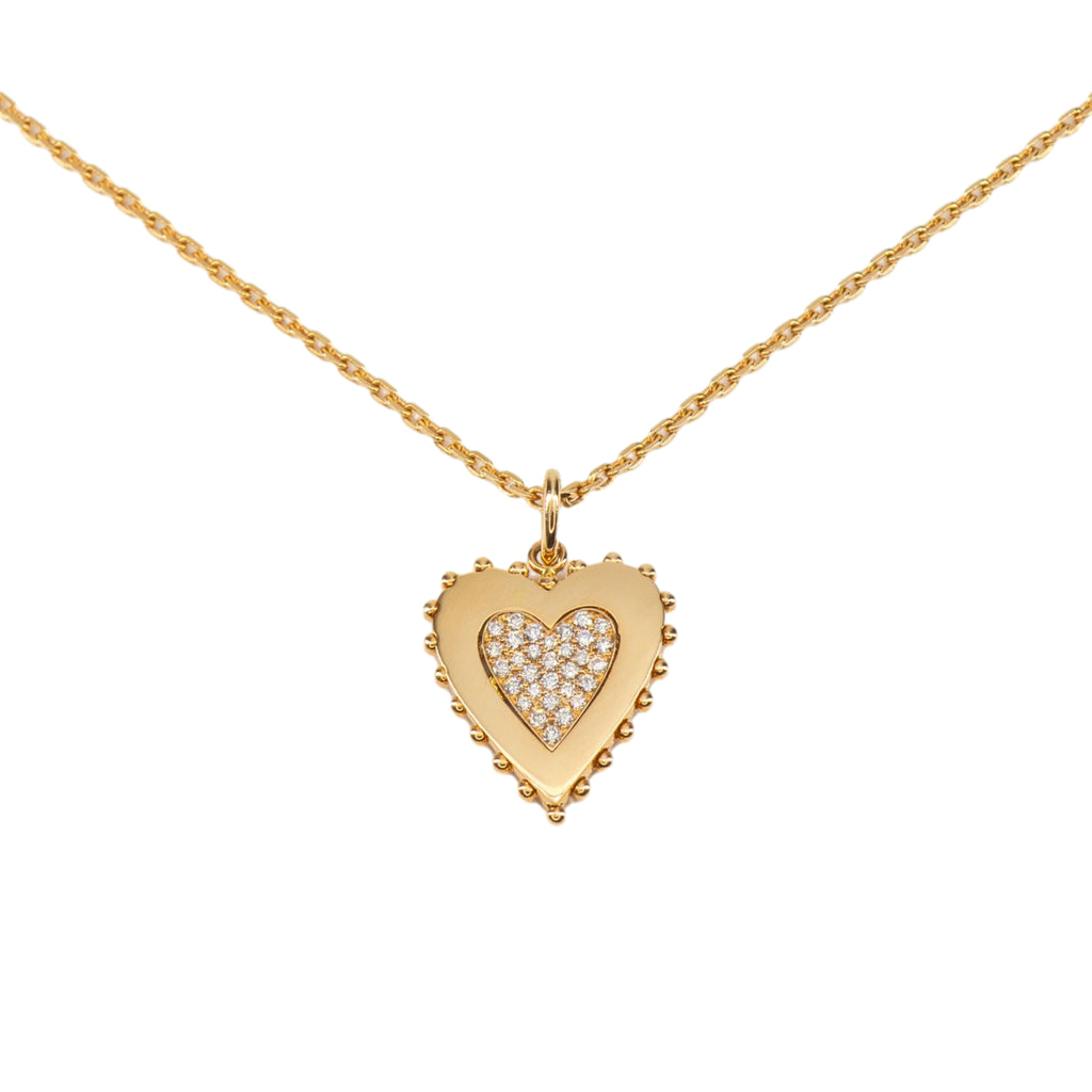 Elara Diamond Heart Pendant Necklace