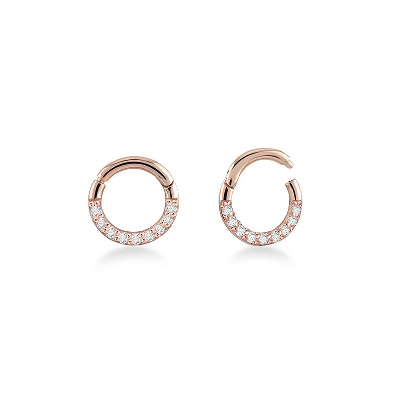 Tiny Treasure Hoop Diamond Piercing