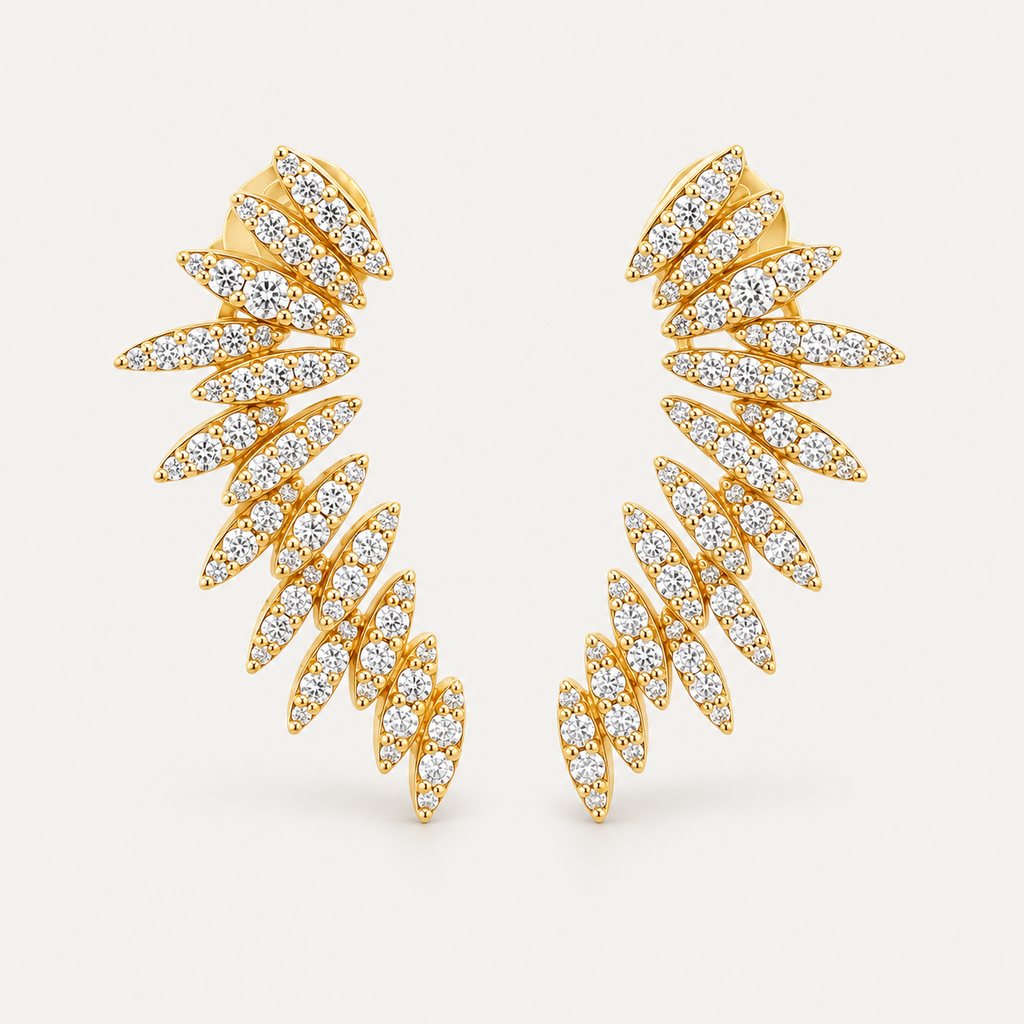 The Plume Diamond Earrings