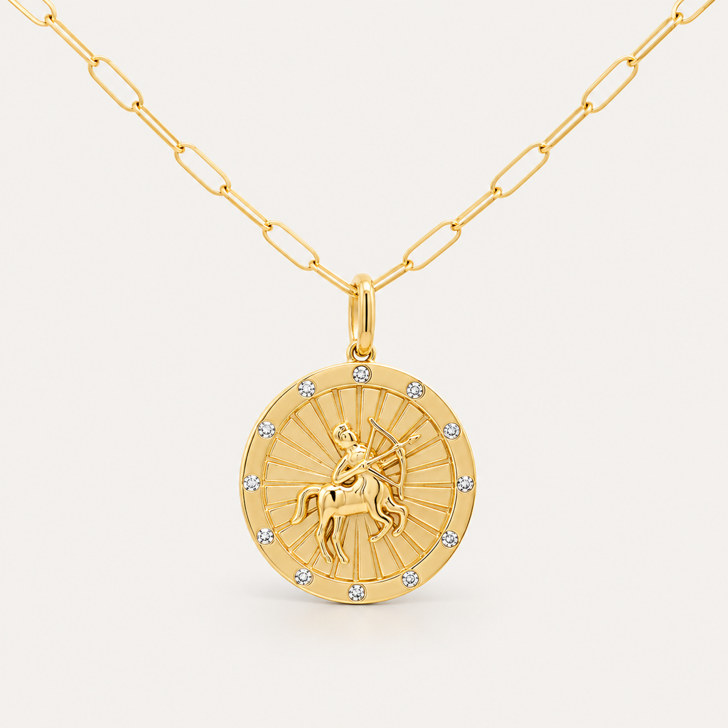 The Sagittarius Zodiac Medallion Necklace