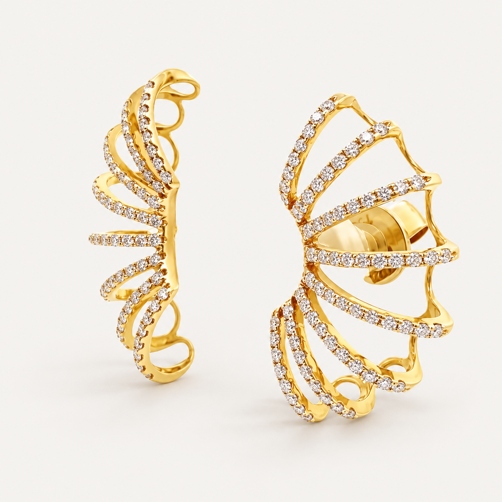 Solara Diamond Ear Climbers