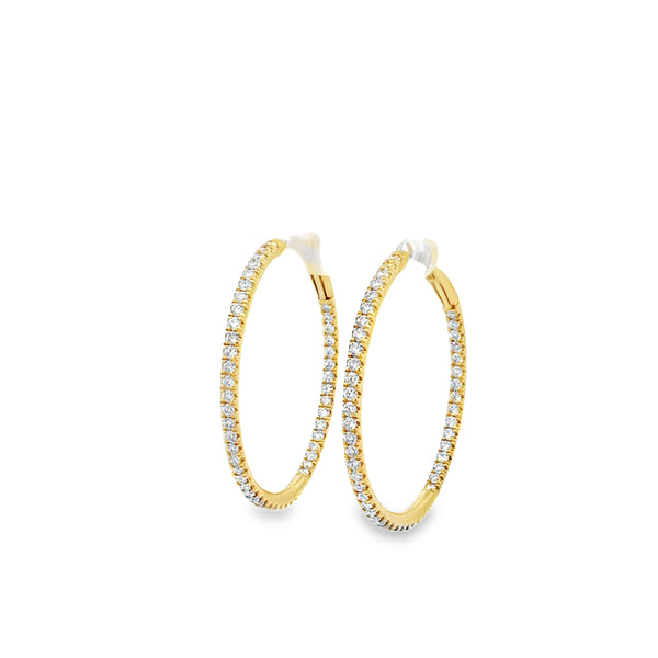 Gold Diamond Hoops