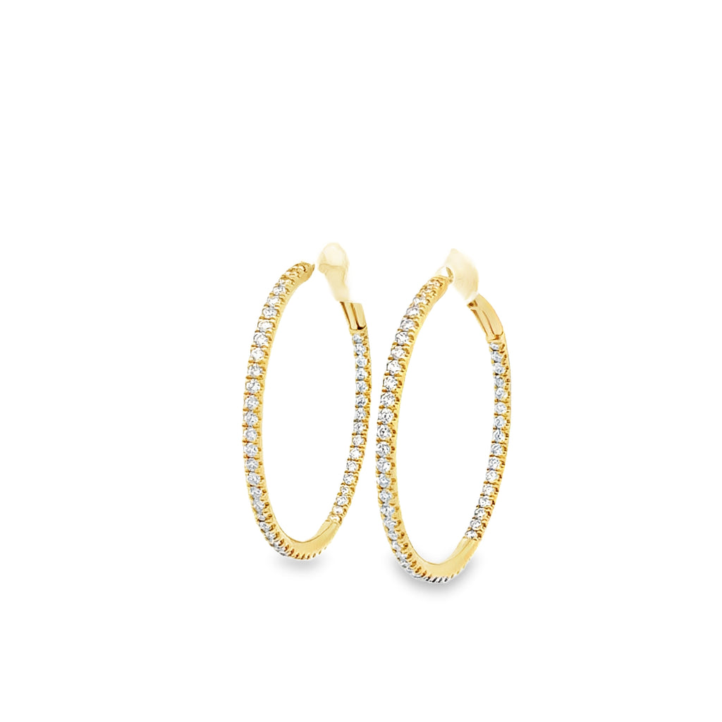 Gold Diamond Hoops