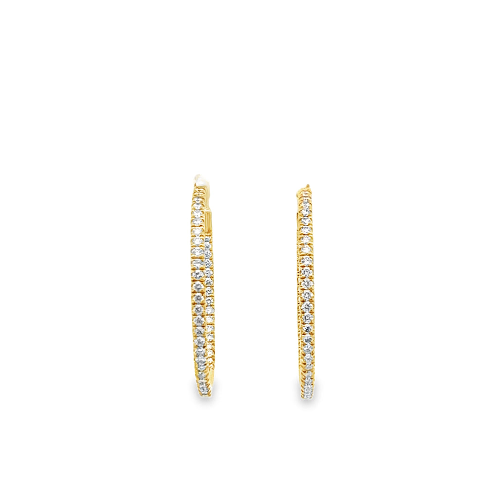 Gold Diamond Hoops