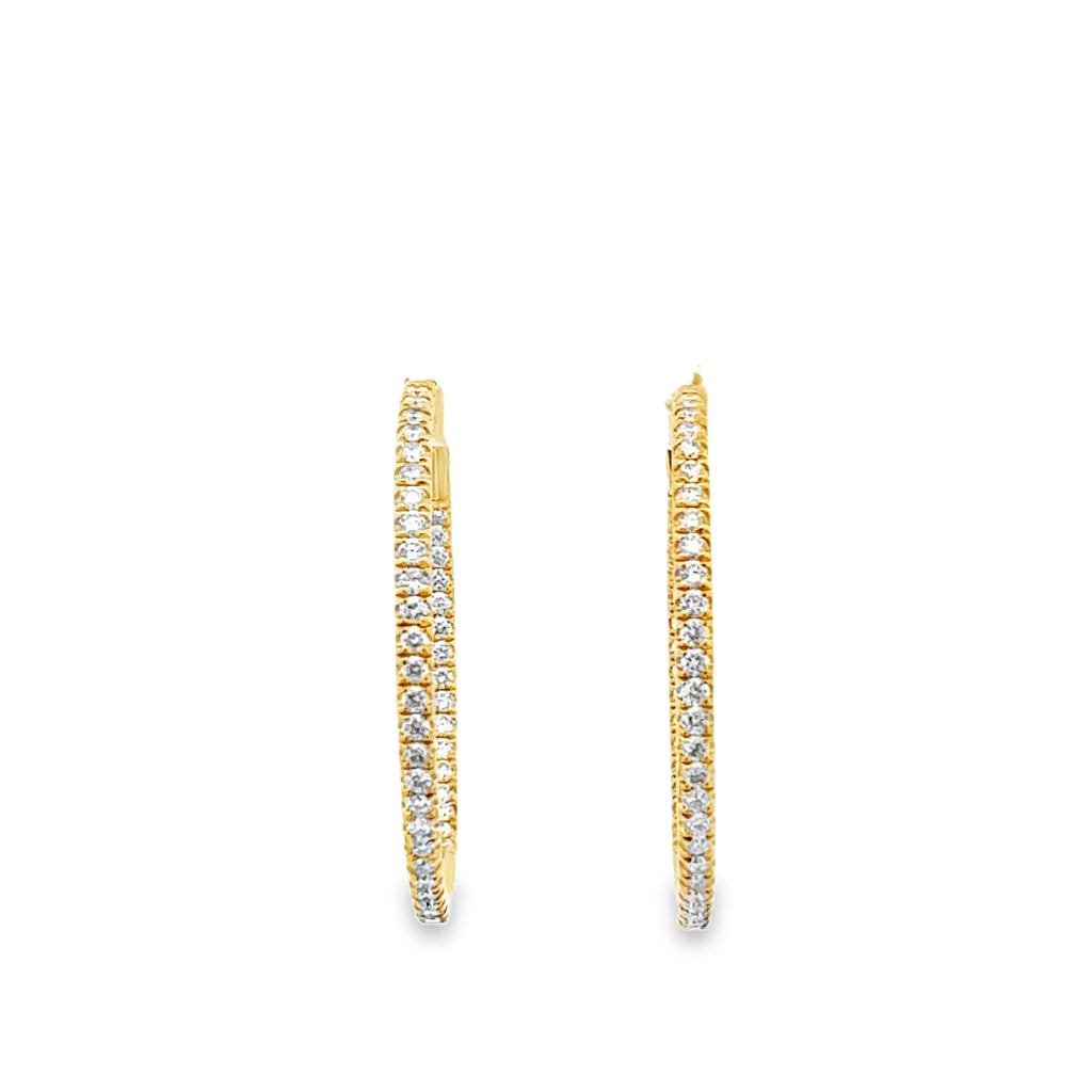 Gold Diamond Hoops