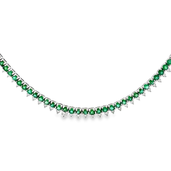 Emerald Diamond Necklace