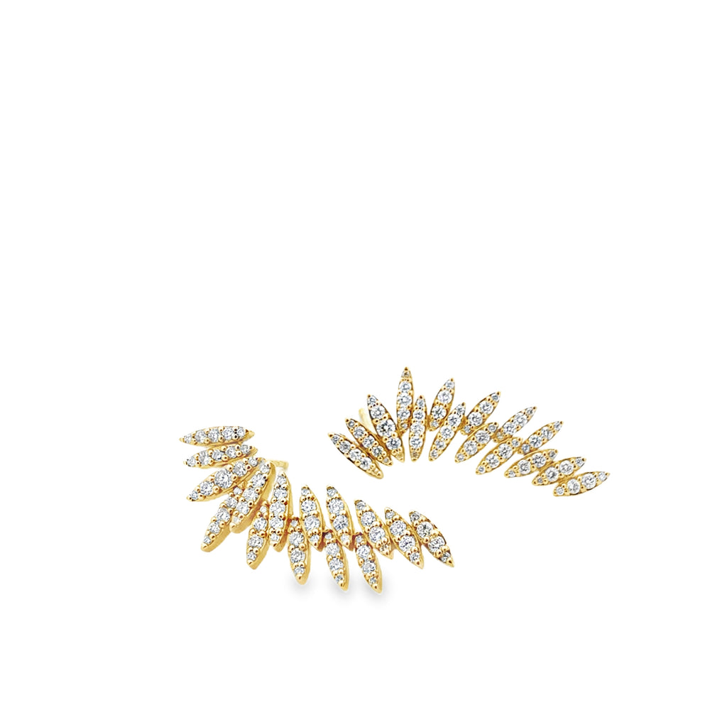 Diamond Wing Earrings