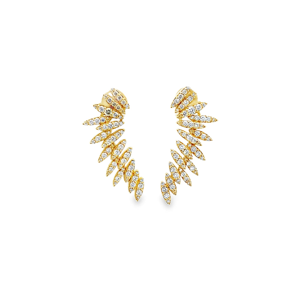 Diamond Wing Earrings