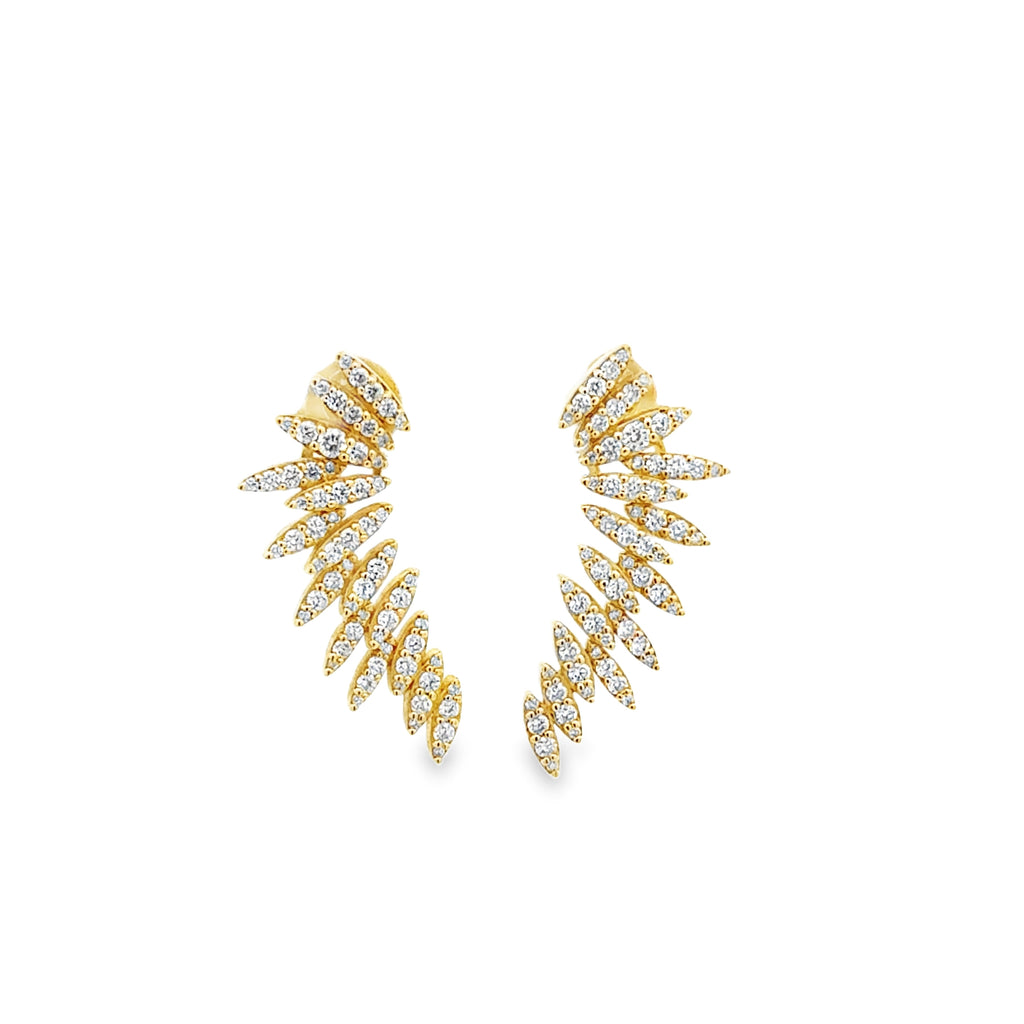 Diamond Wing Earrings