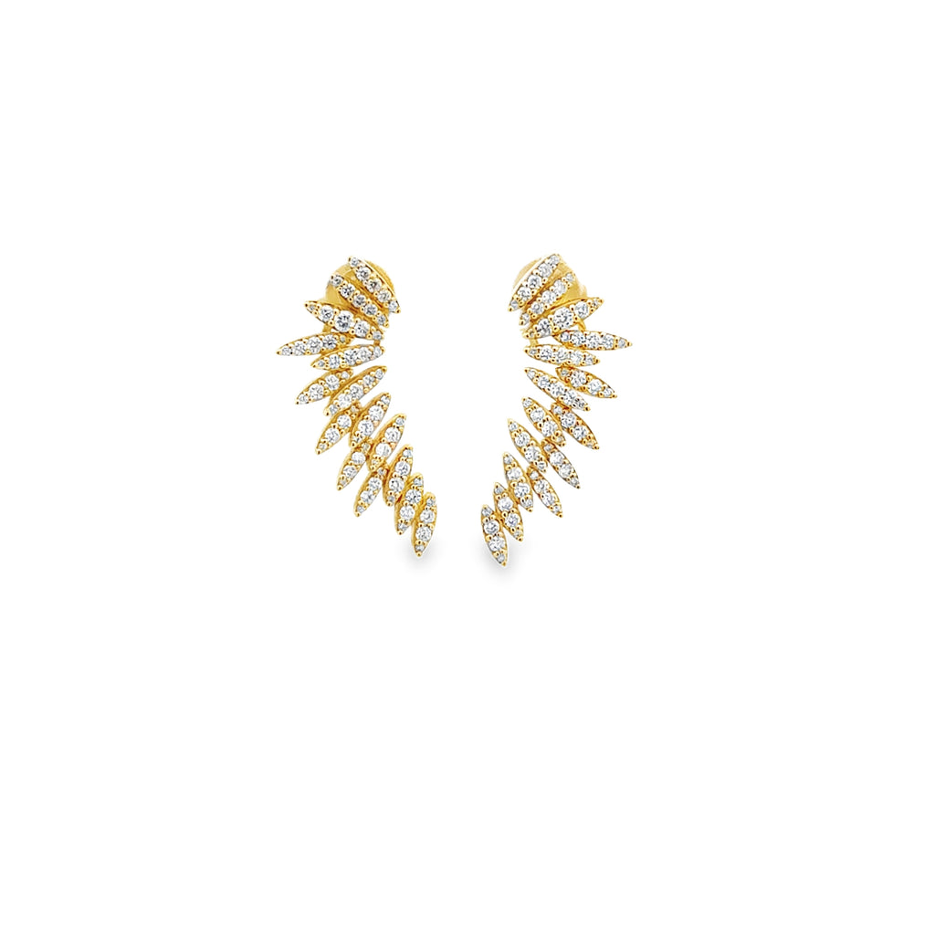Diamond Wing Earrings