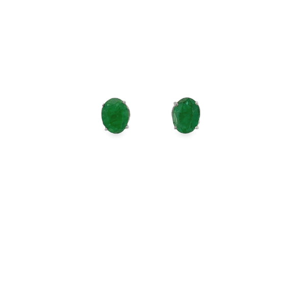 Emerald Diamond Studs
