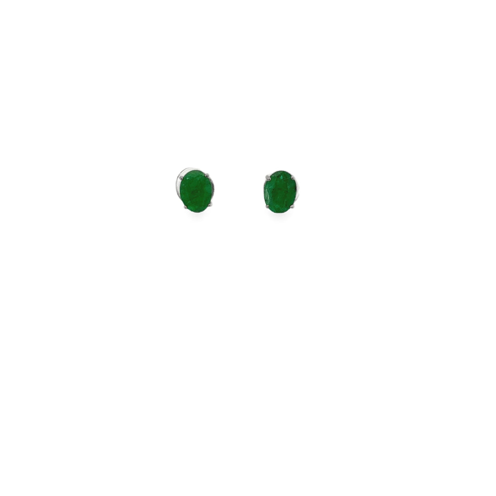 Emerald Diamond Studs