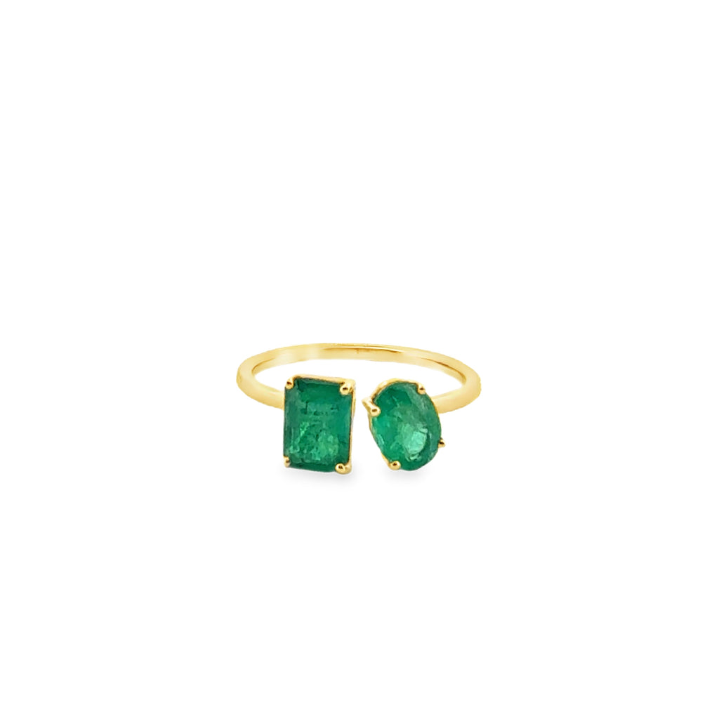 Emerald Gold Open Ring