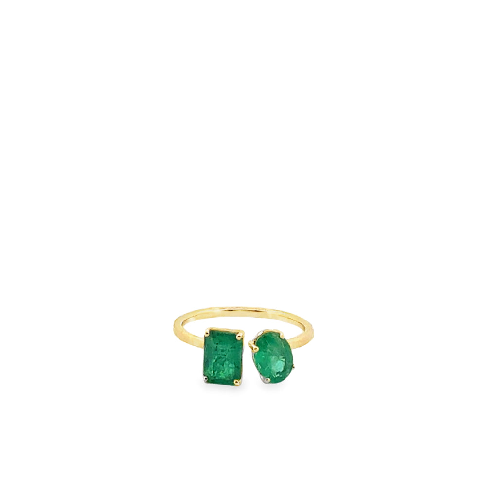 Emerald Gold Open Ring