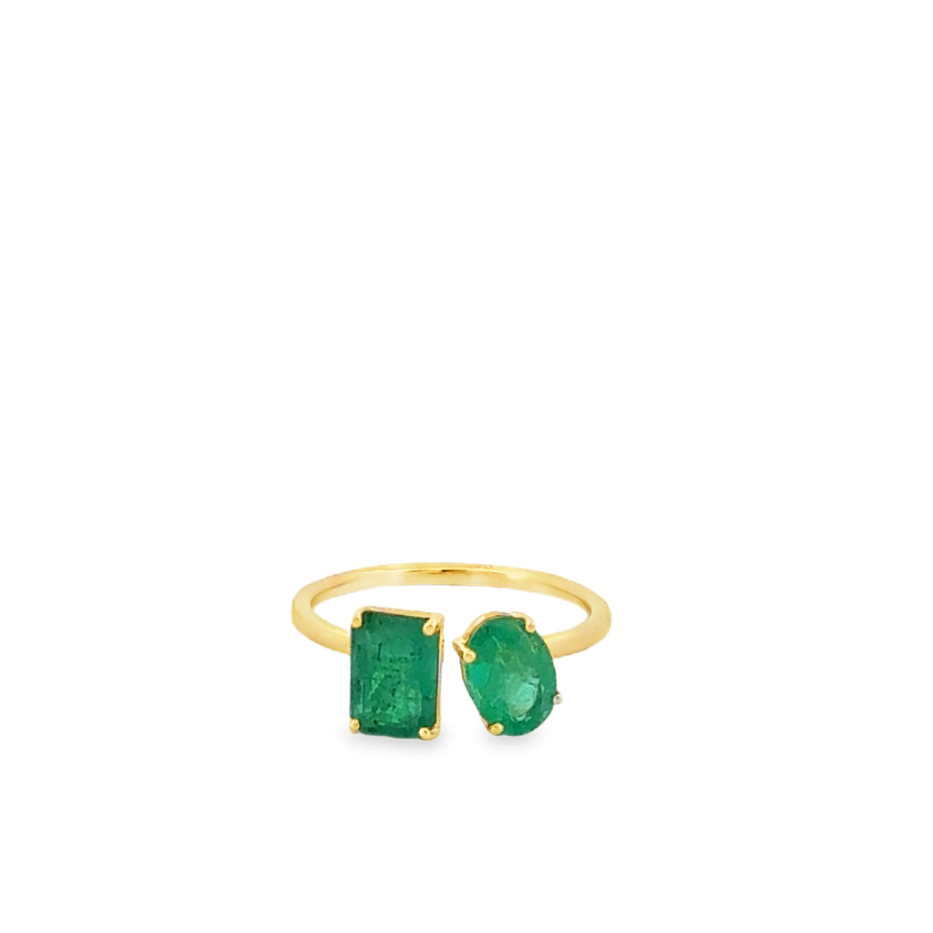 Emerald Gold Open Ring