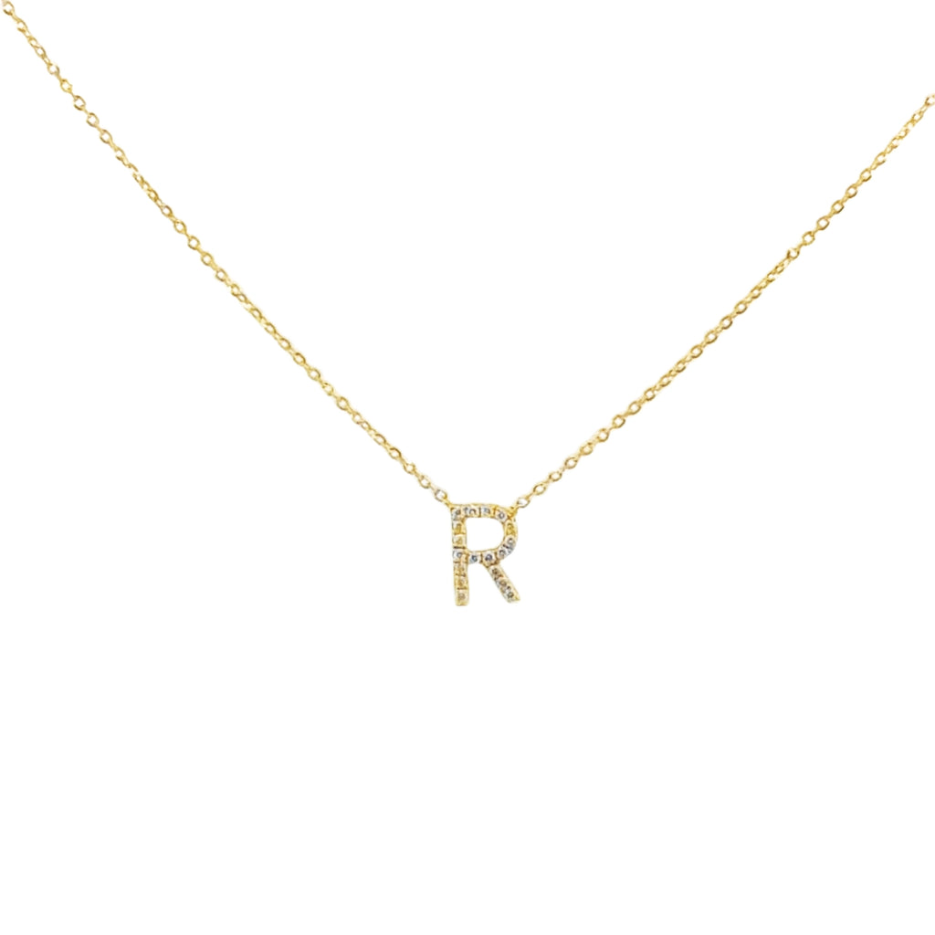 R Diamond Gold Letter