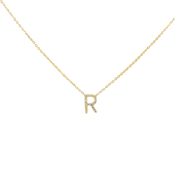R Diamond Gold Letter