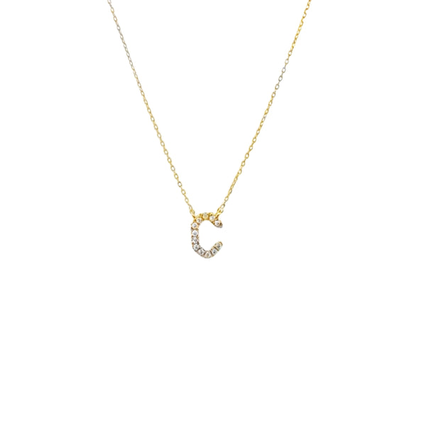 C Diamond Gold Letter