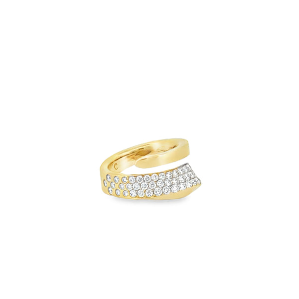 Gold Diamond Z Ring By Crivelli