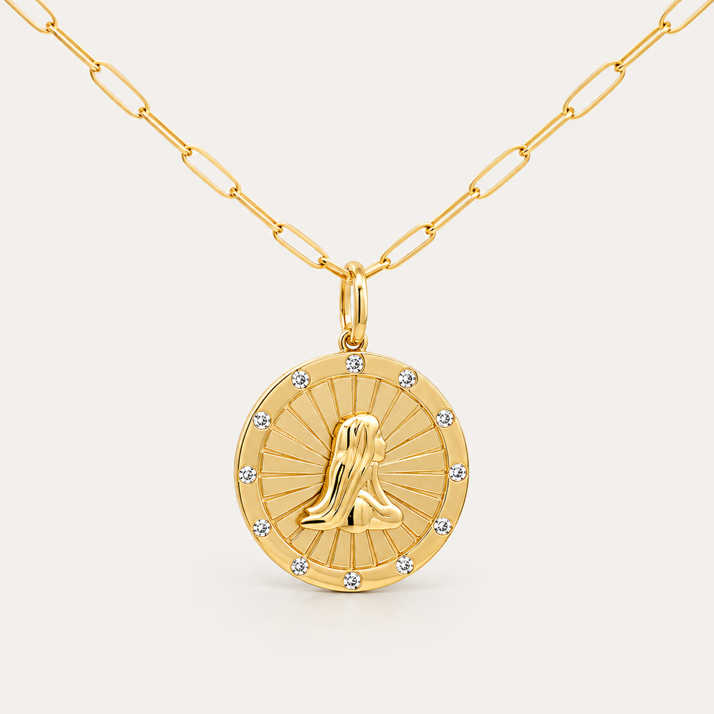 The Virgo Zodiac Medallion Necklace