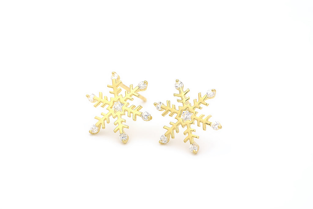 Snowfall Gold Earrings