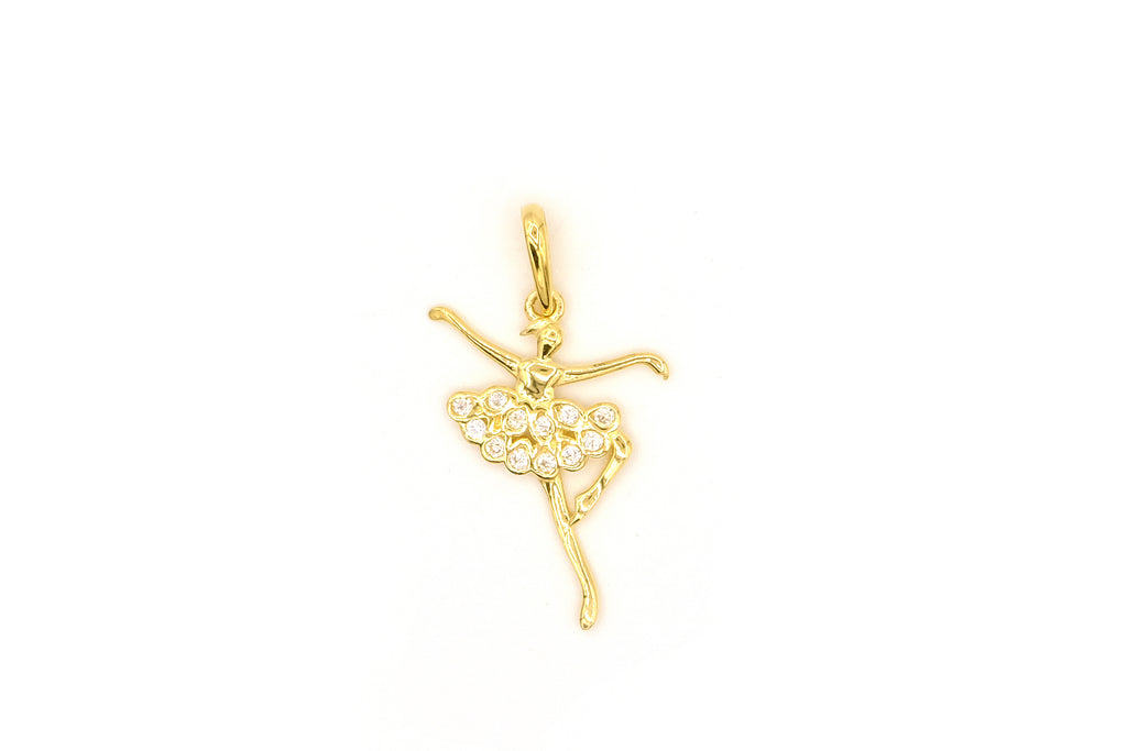 Sur Les Pointes Gold Pendant