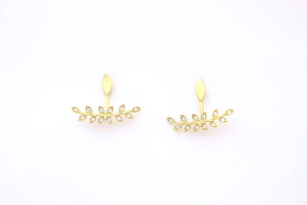 Vine Leaves gold Earrings