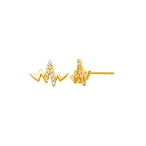 Life Line Gold Earrings