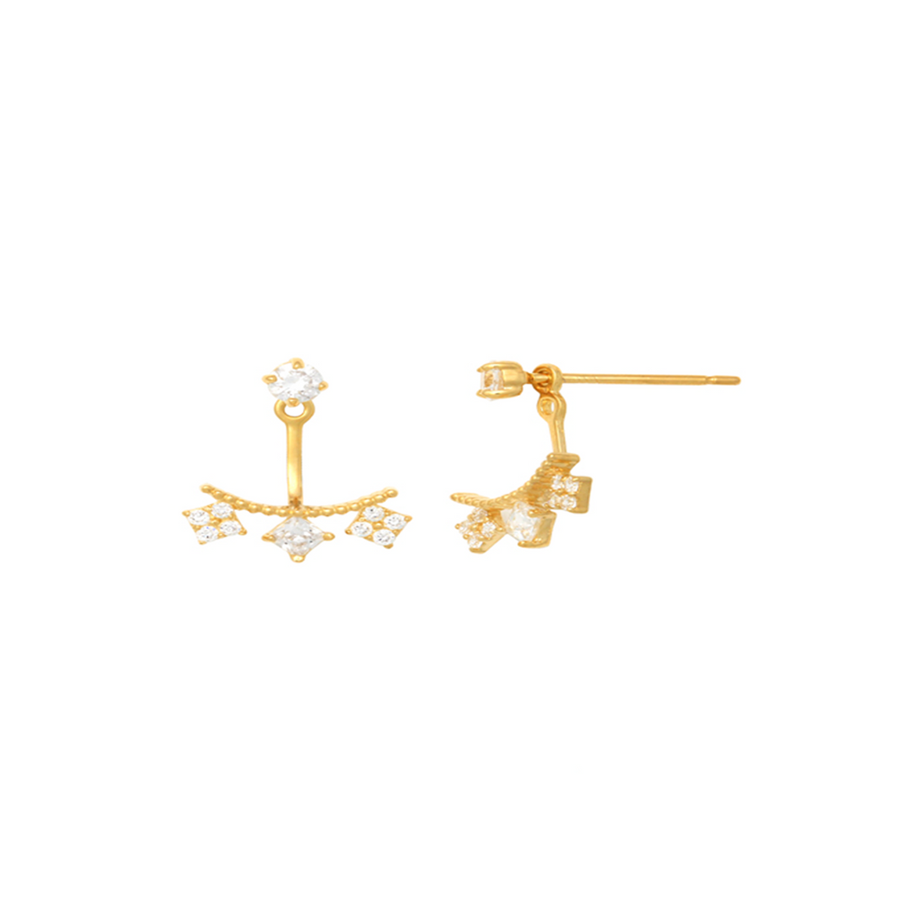 Diamond Like Gold Earrings