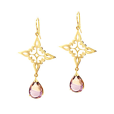 La Sirena Amethyst Earrings