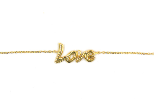 Love Italics Gold  bracelet