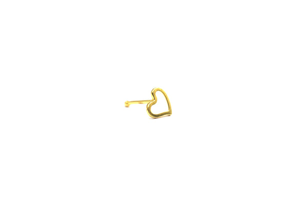 Drawn Heart Gold Piercing