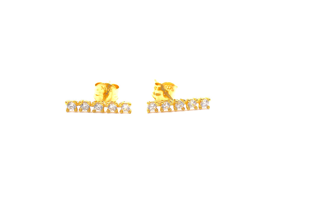 Light Tunnel Gold Earrings