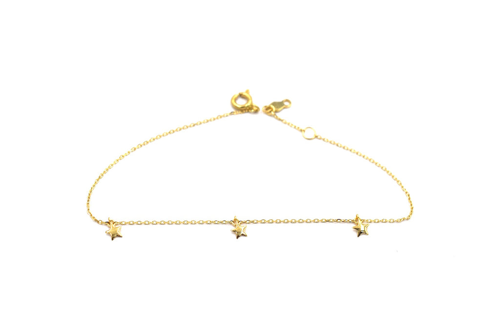 Triad Of Gold Stars Bracelet