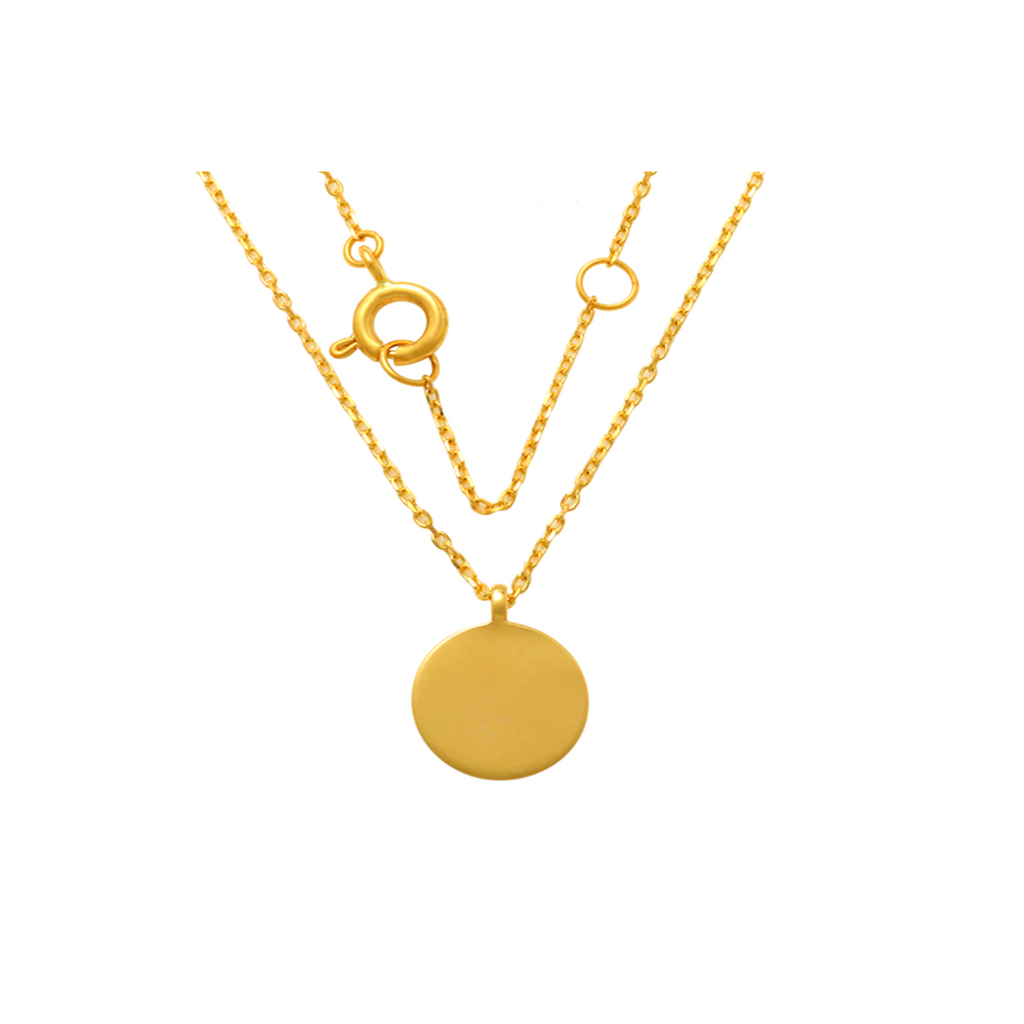 Round Medal Gold Necklace