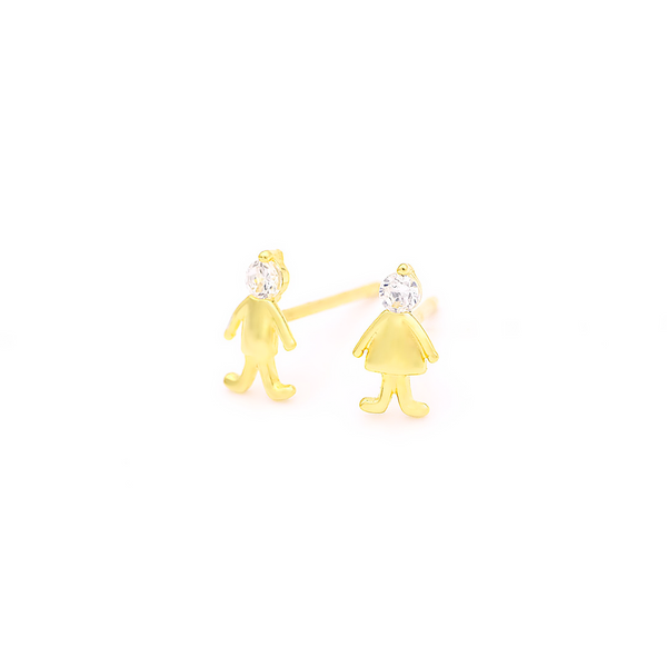 Side by Side Gold Earrings