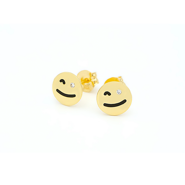 Text Me Gold Earrings