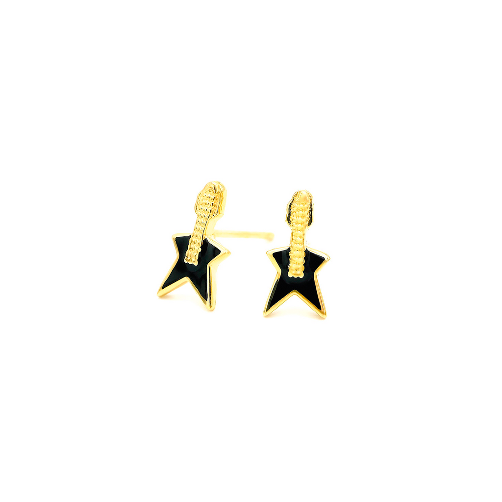 Rock a Star Gold Earrings
