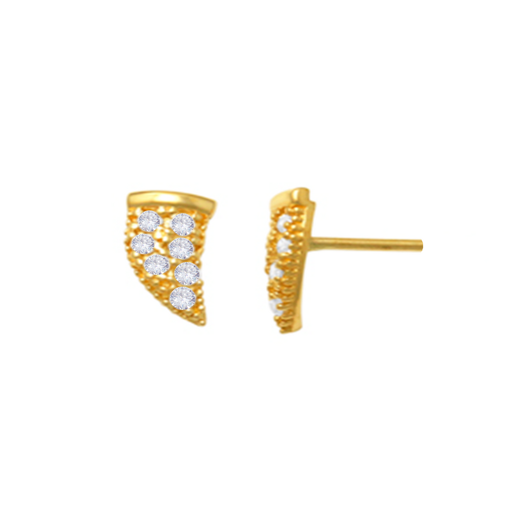 Tiny Horn Gold Earrings