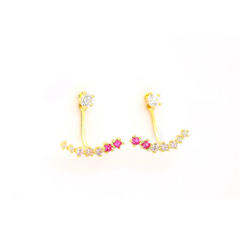 Pink Matter Gold Earrings