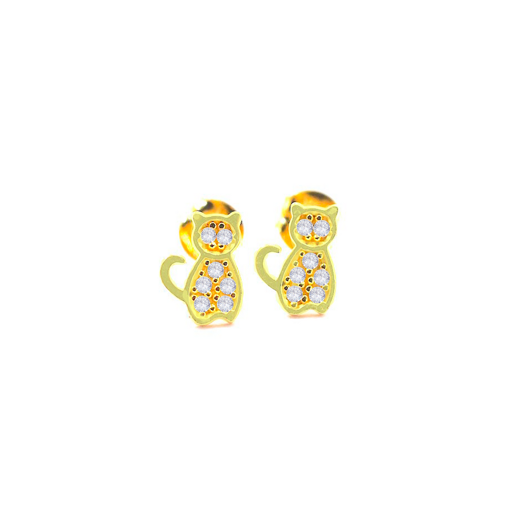 Feline Gold Earrings