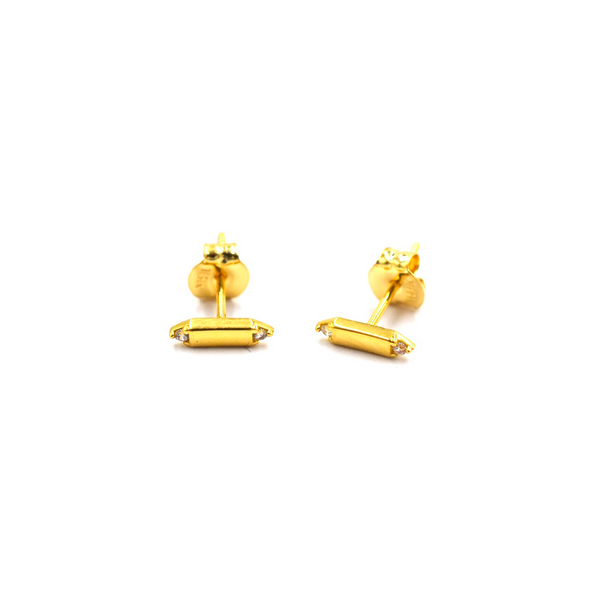 Bullets Gold Earrings