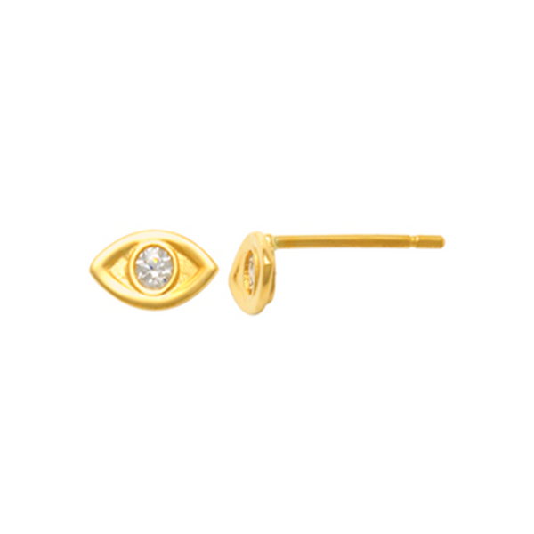Egyptian Eyes Gold Earrings