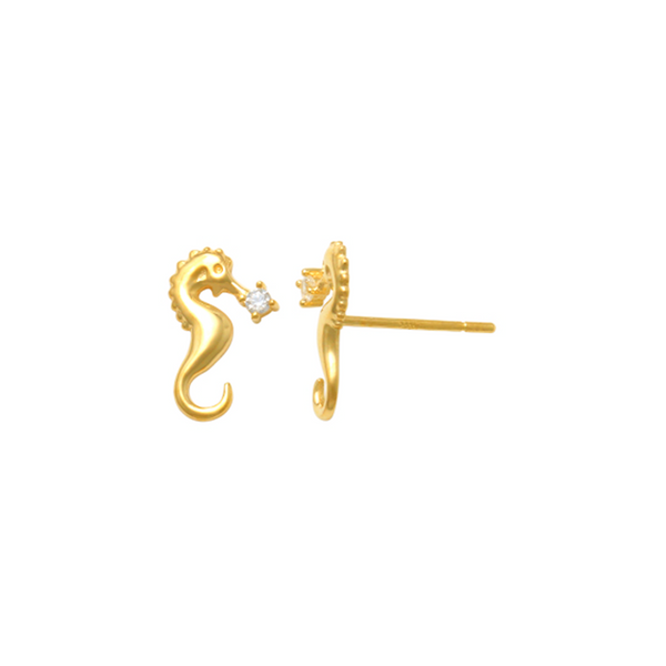 Seahorse Gold Earrings