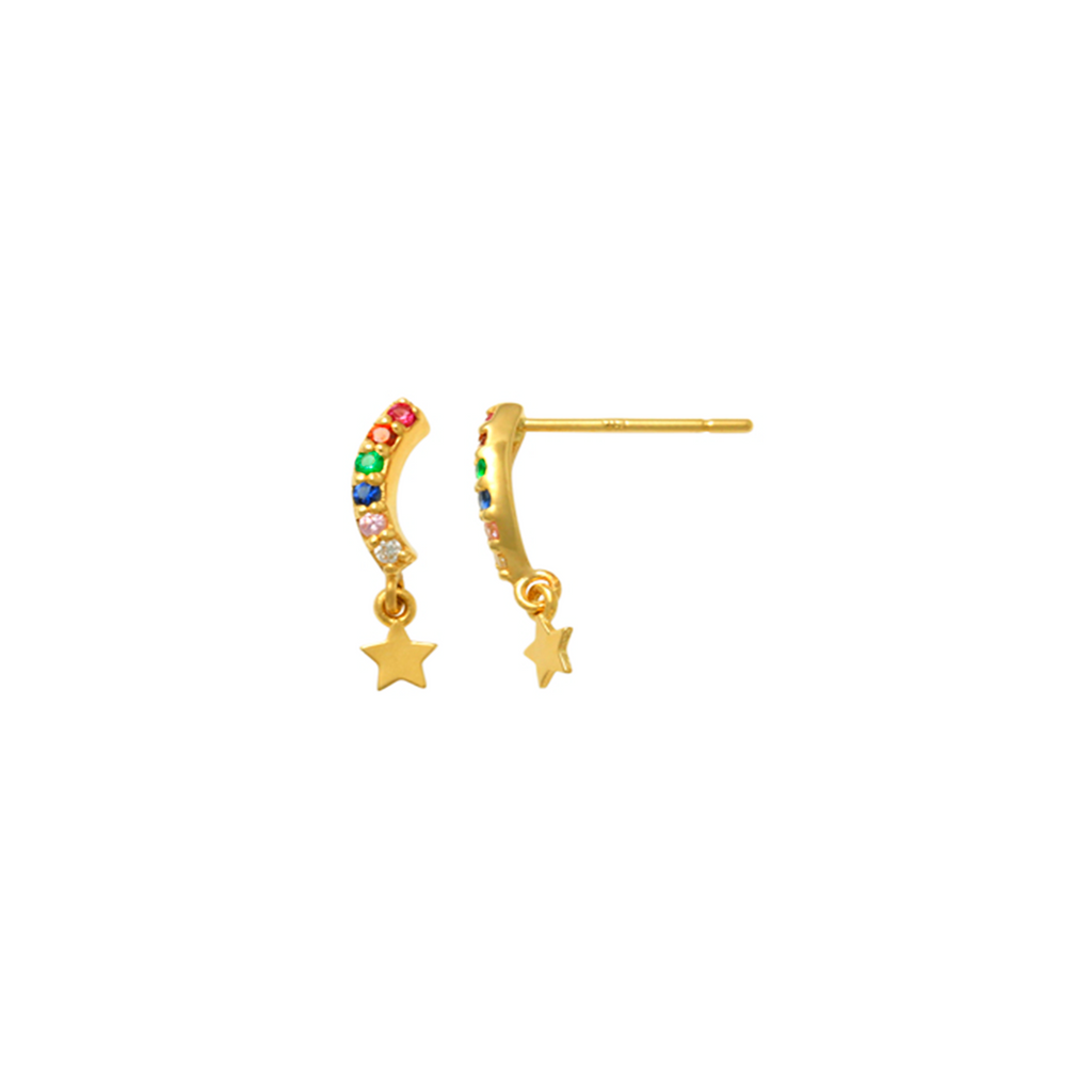 Estrella Arcoiris Gold Earrings