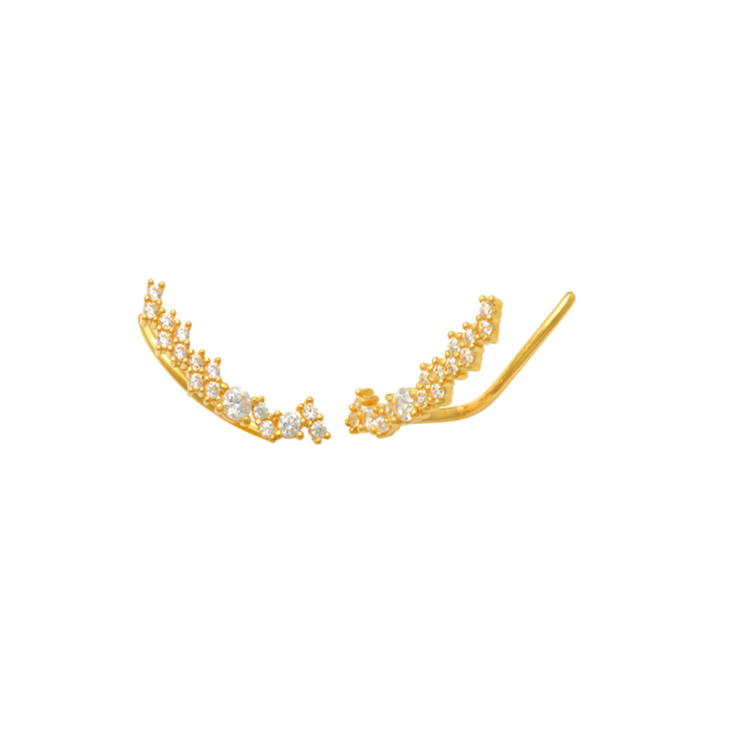 Bright Slide Gold Earrings