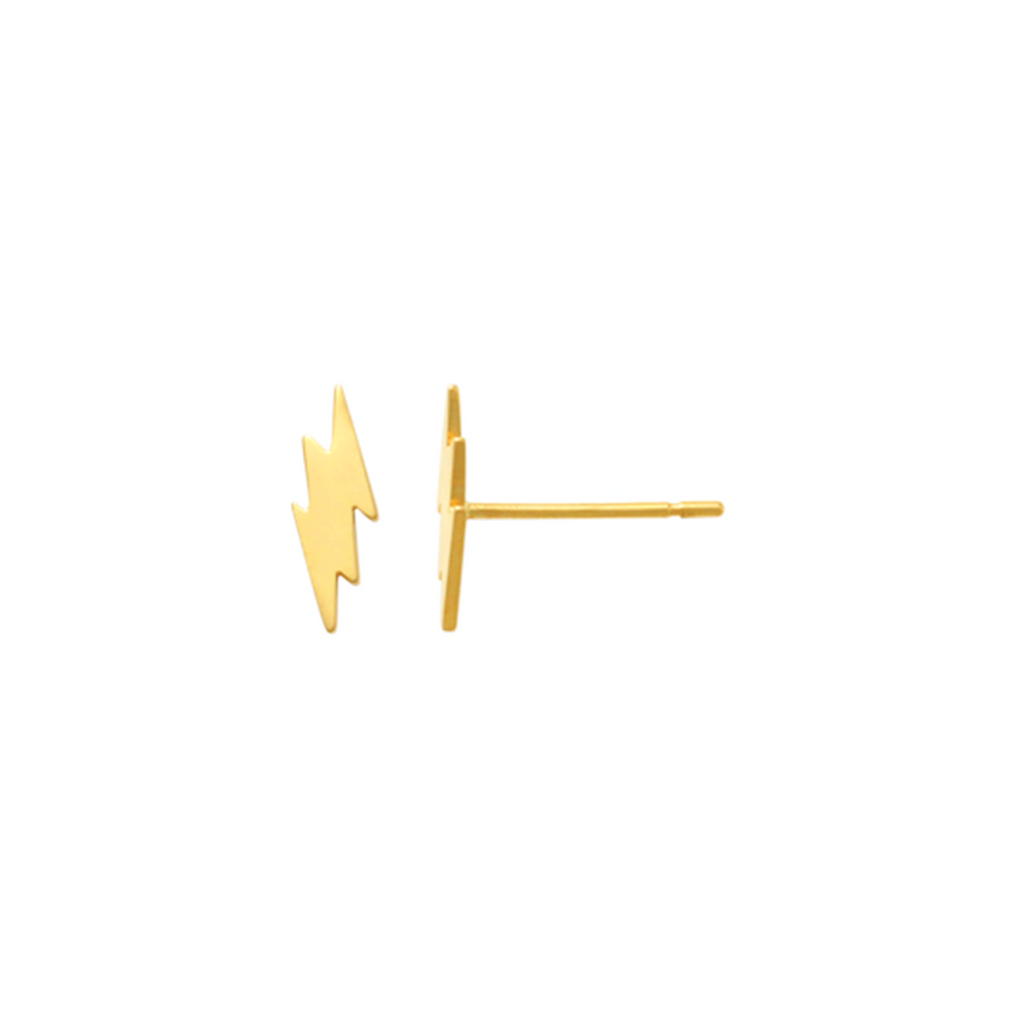 Lightning Bolt Gold Earrings