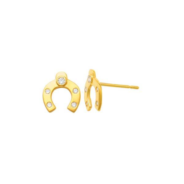 Herradura de Oro Gold Earrings