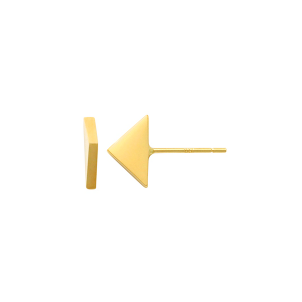 Pyramid Gold Earrings