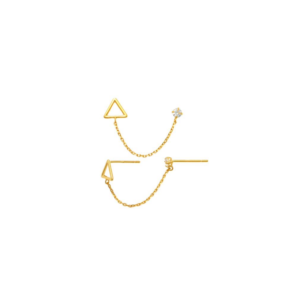 Triangulo de Luz Gold Earring